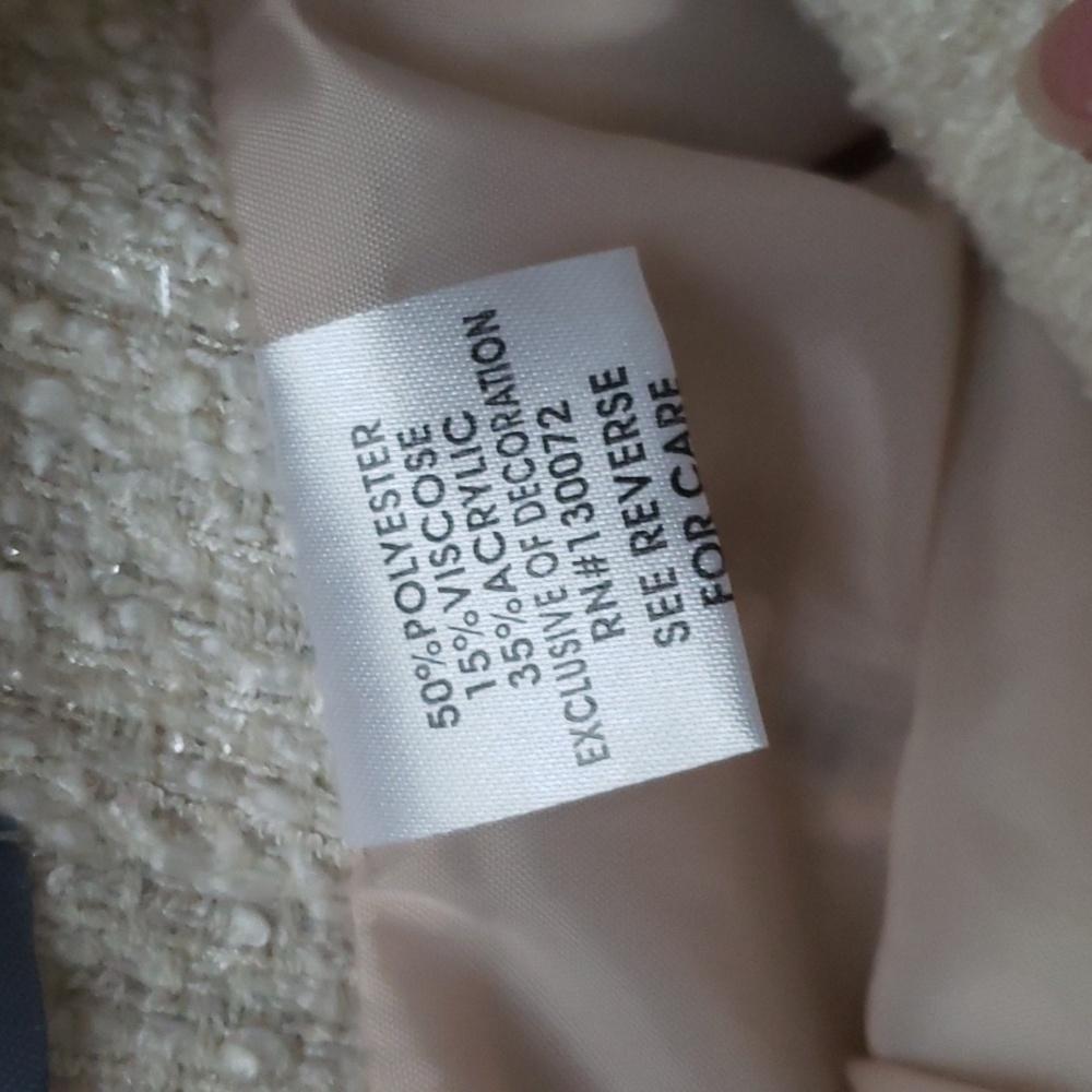 Cass Guy Women's Woven Mini Skirt White Size 12 - Picture 6 of 6